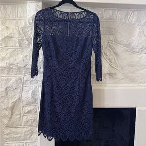 Lilly Pulitzer Navy Lace Long Sleeve Dress
